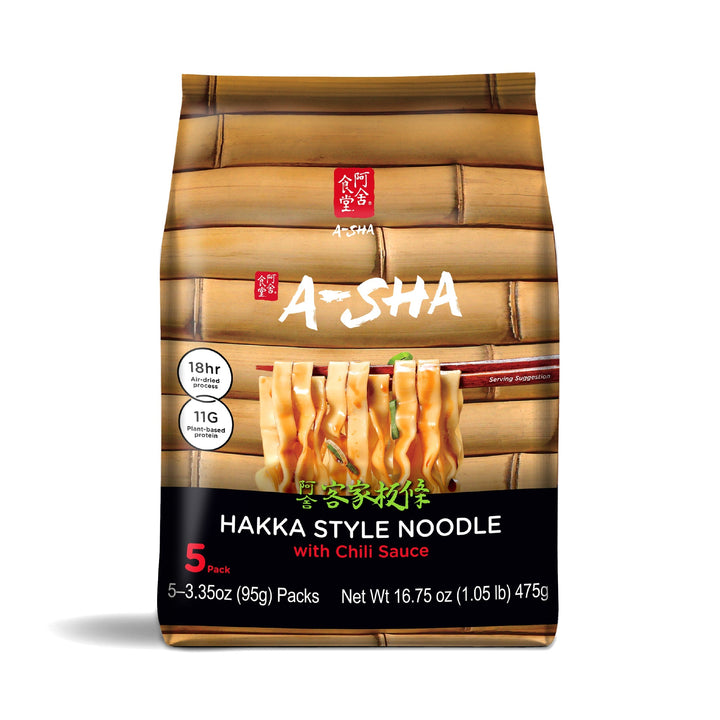 Hakka Wide Noodles - Chili Flavor - Quick Comfort with Big Flavor C0