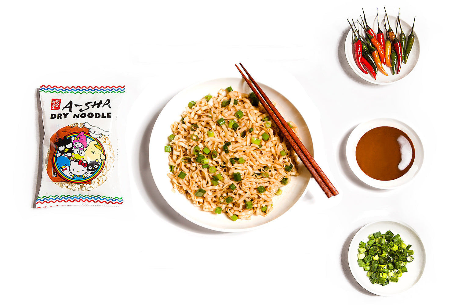 Hello Kitty and Friends Dry Noodles Bundle - Quick Comfort with Big Flavor