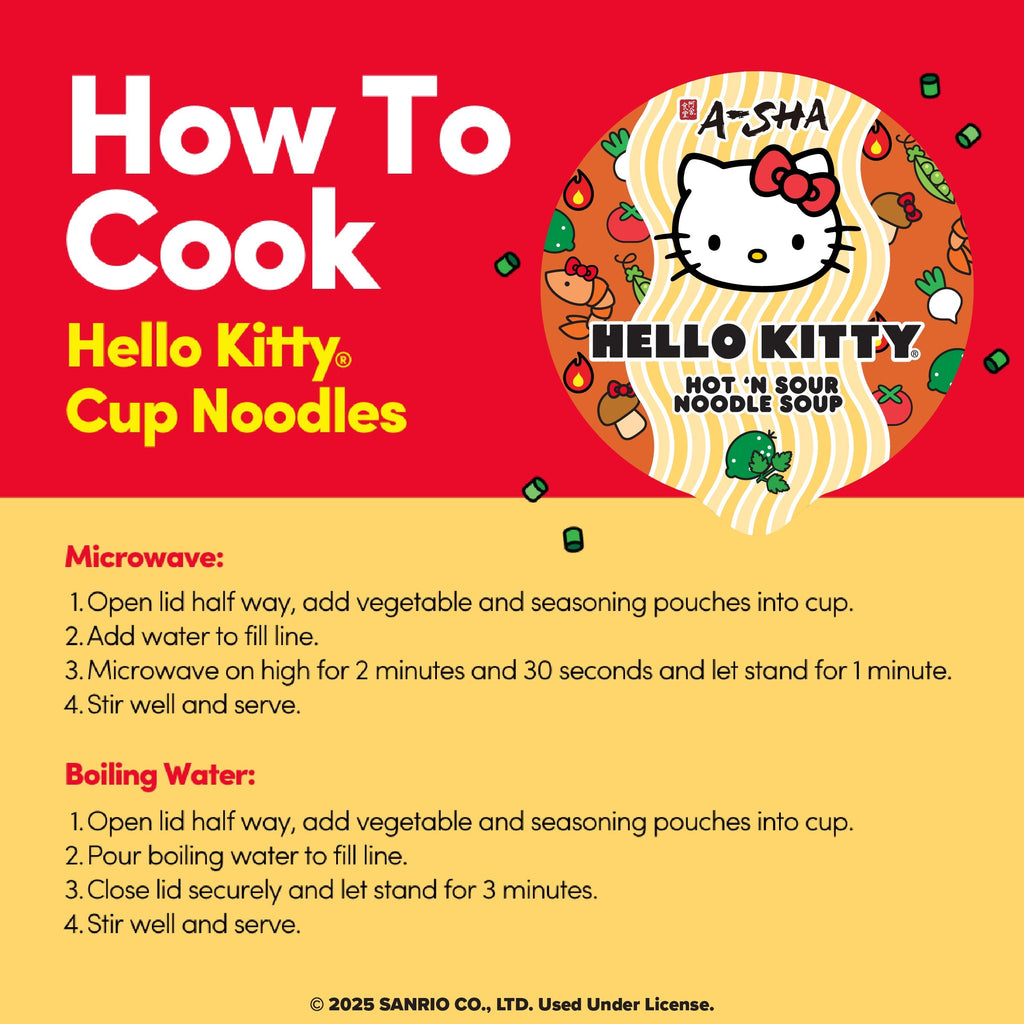 Hello Kitty Hot 'N Sour Noodle Soup - Simple Prep, Satisfying Bite