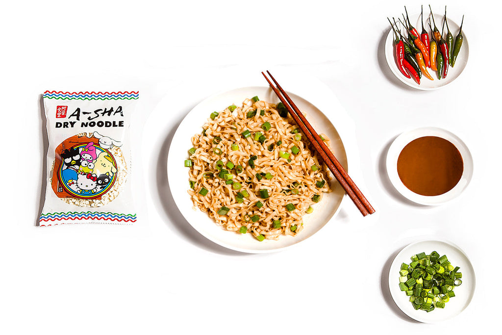 Keroppi Mandarin Noodles with Silly Spicy Sauce - A Flavorful Meal in Minutes