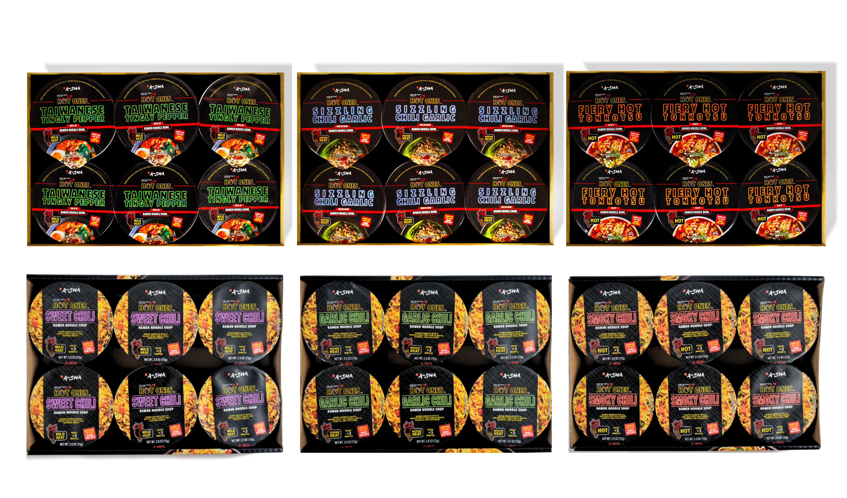 A-Sha x Hot Ones Ultimate Variety Pack - Simple Prep, Satisfying Bite