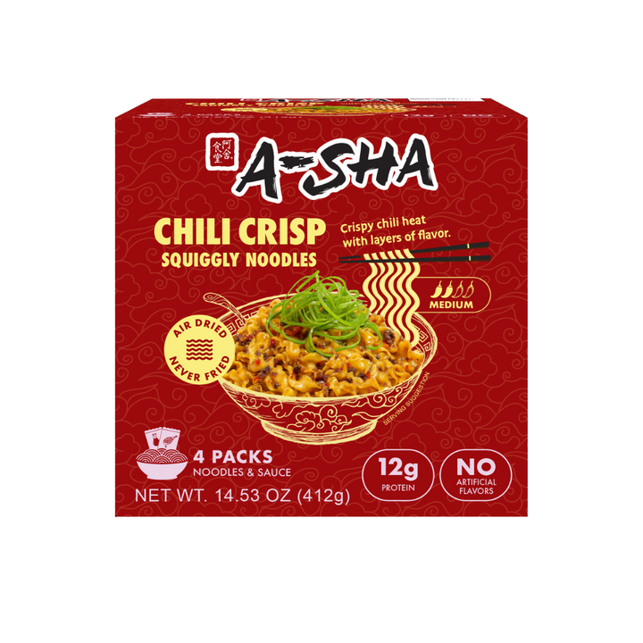 Chili Crisp Squiggly Noodle (4-Pack) - Quick Comfort with Big Flavor G8